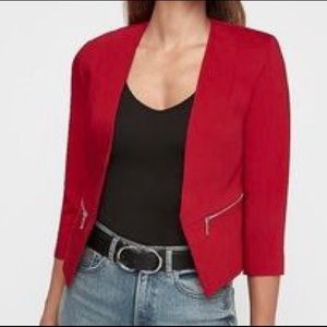 Express Zip Pocket Cutaway Blazer Jacket- Women Size 8